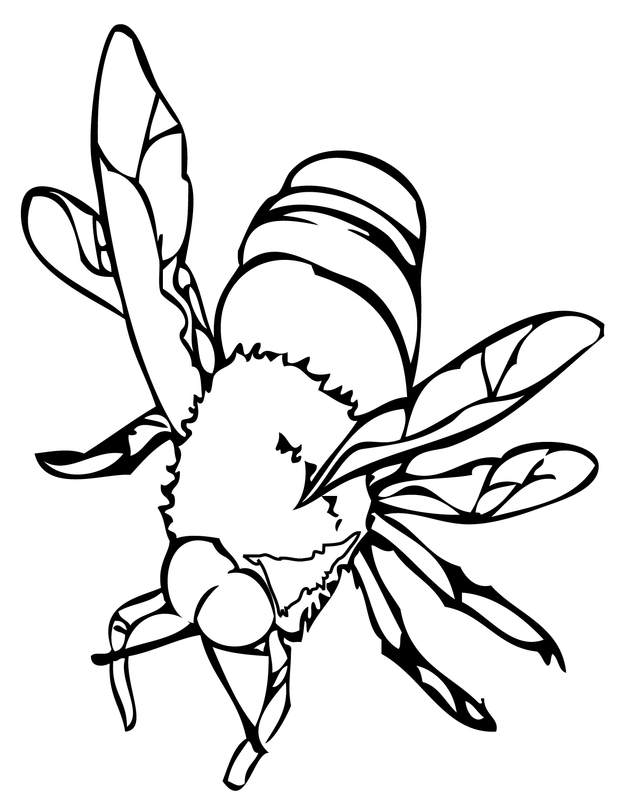 Un abeille joyeuse sur une fleur en pleine nature