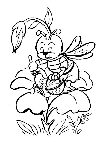 Un abeille joyeuse en plein vol au-dessus d'une fleur