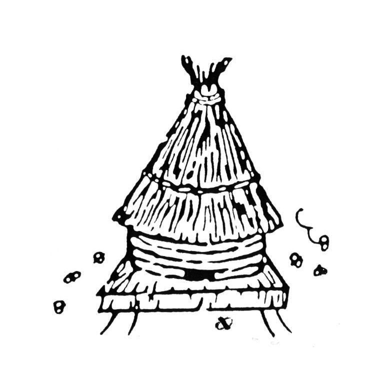 Un coloriage d'abeille en plein vol au-dessus d'une fleur