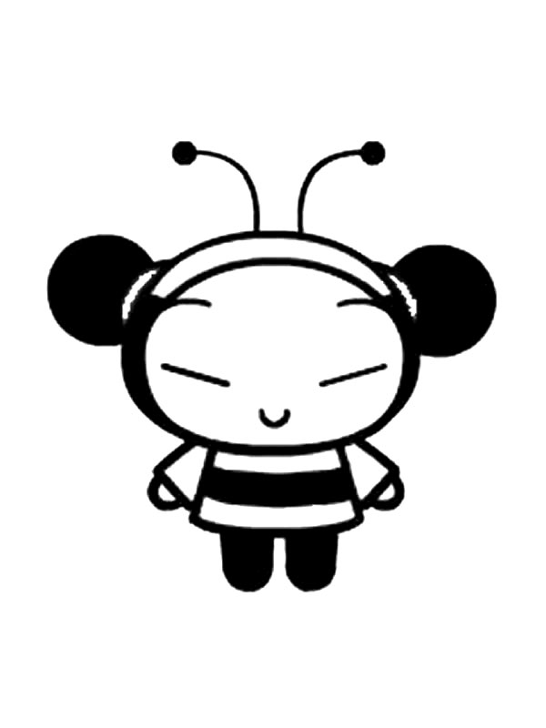 Coloriage d'une abeille butinant des fleurs dans un décor naturel