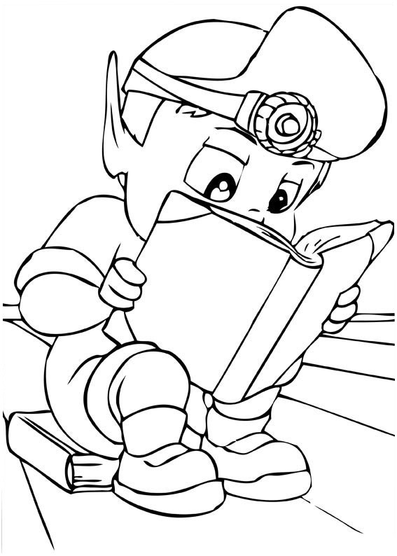 Adibou en pleine activité de coloriage dans un cadre naturel