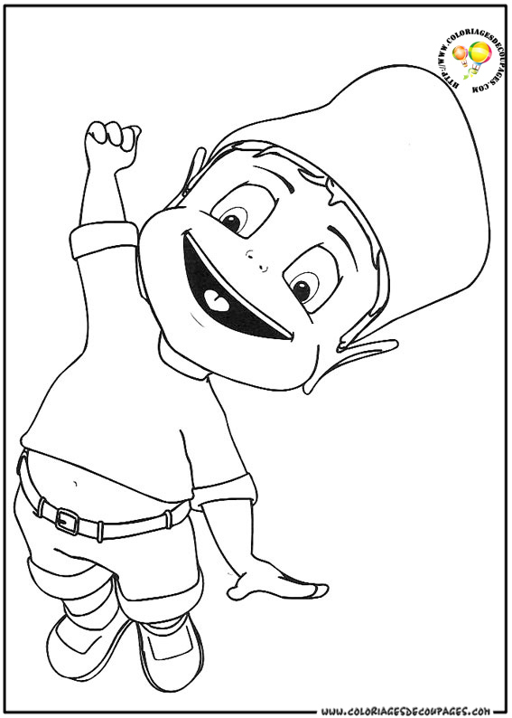Adibou en pleine activité de coloriage entouré d'éléments ludiques