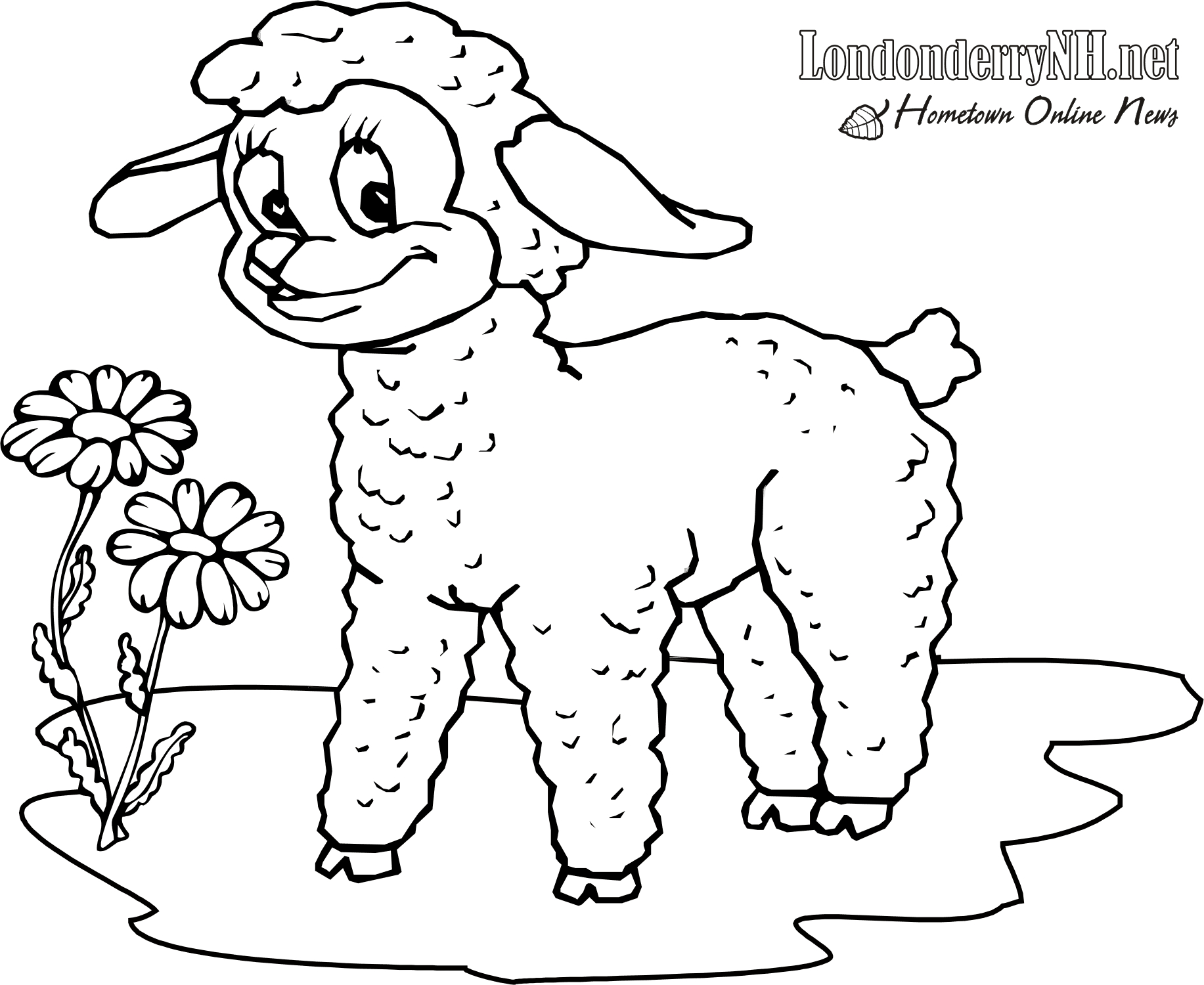 Un agneau mignon se reposant dans un champ fleuri