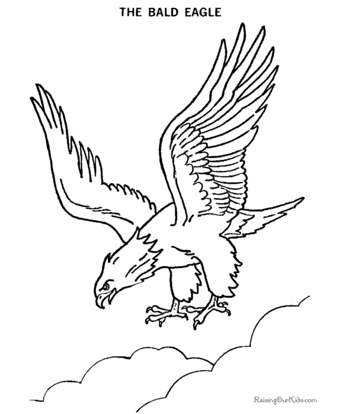 Coloriage d'un aigle majestueux en plein vol au-dessus d'un paysage naturel
