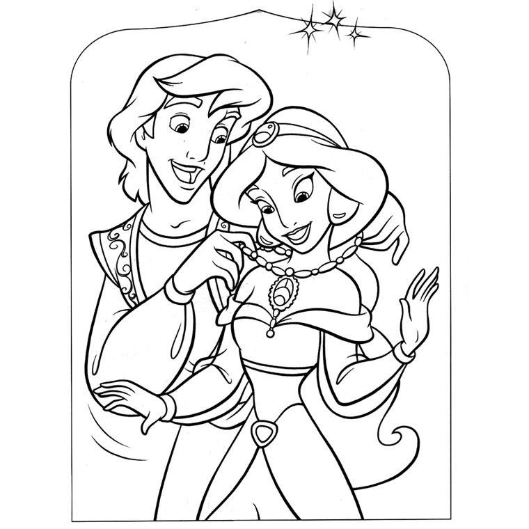 Aladdin et Jasmine sur le tapis volant dans une scène de rêve Aladdin et Jasmine sur le tapis volant dans une scène de rêve