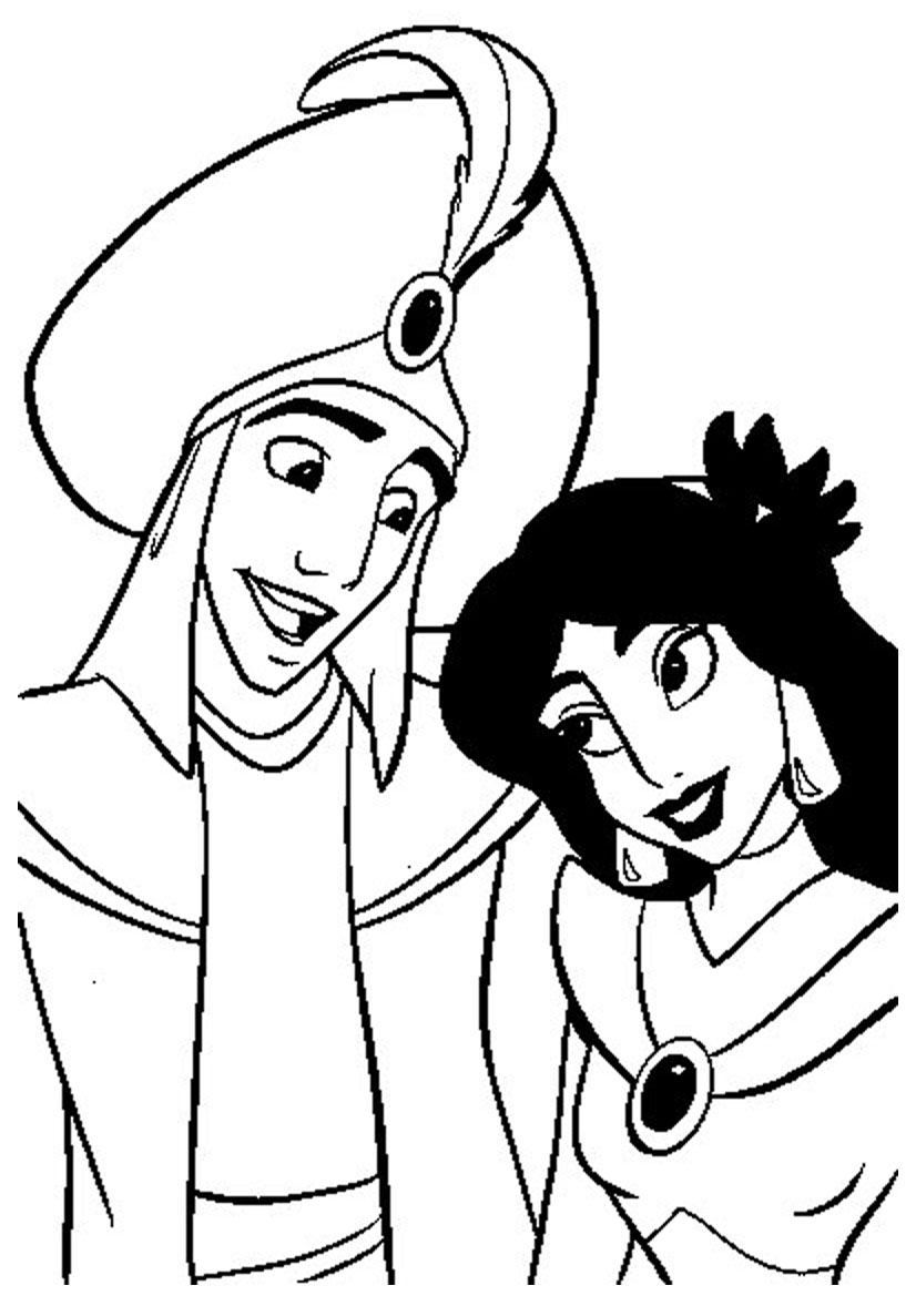 Aladdin et le Génie dans la lampe au milieu du désert