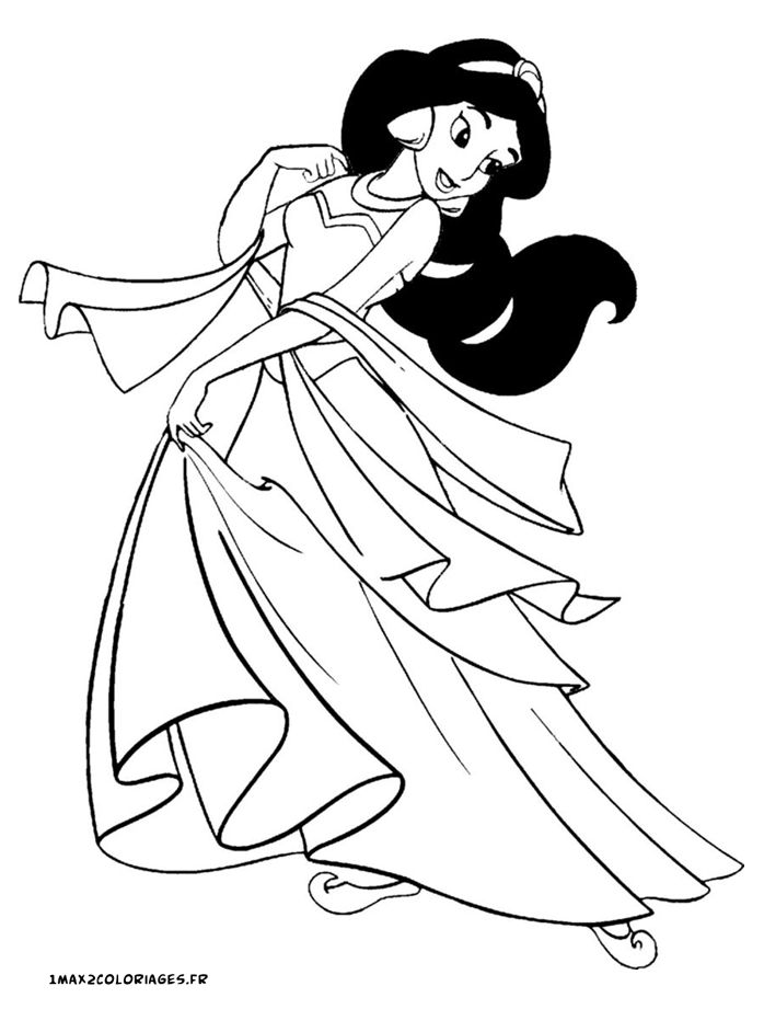Aladdin et Jasmine dans le marché d'Agrabah