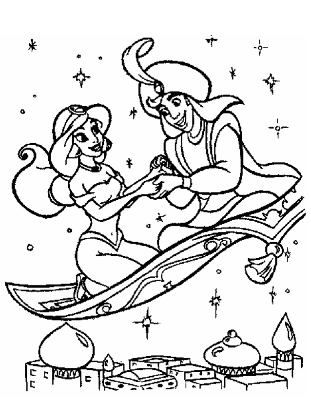 Aladdin et la lampe merveilleuse dans un décor oriental