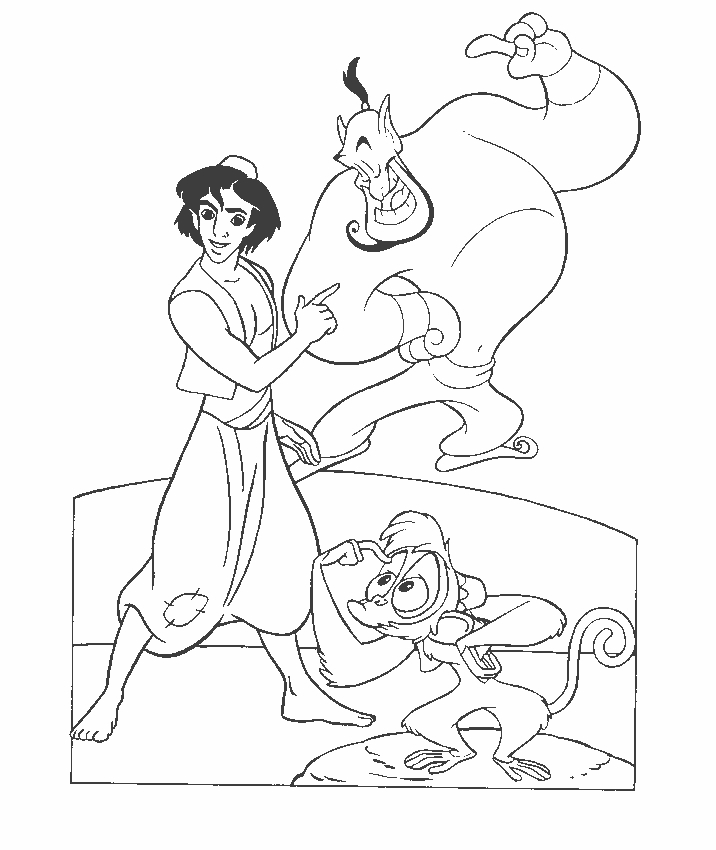 Aladdin et Jasmine dans un décor de marché animé