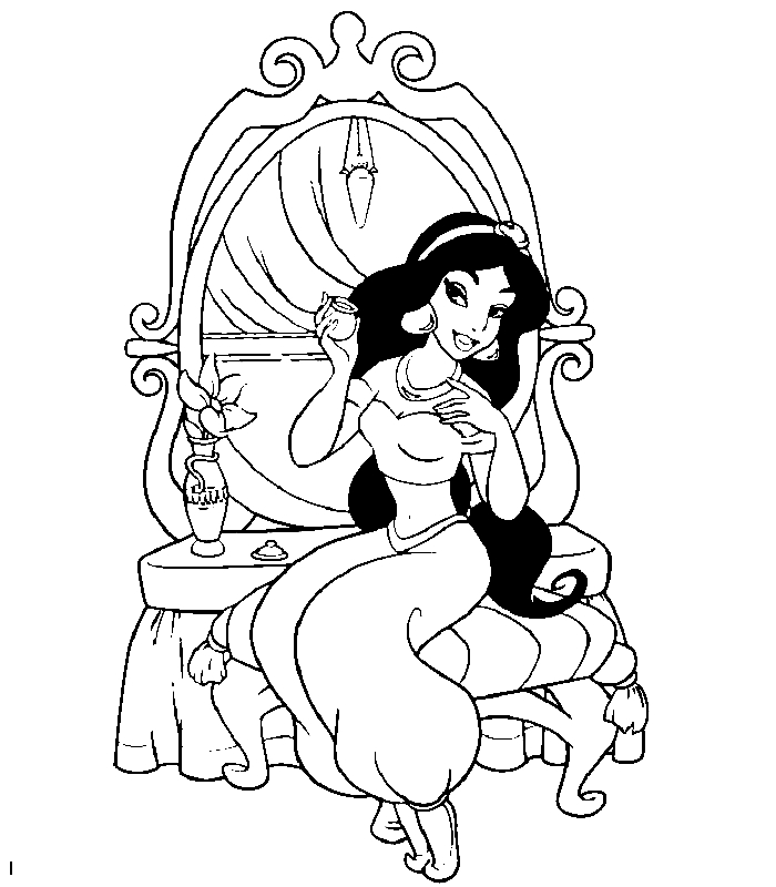 Aladdin et Jasmine en vol sur le tapis magique dans un paysage oriental