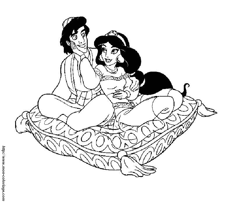 Aladdin et le Génie dans la lampe magique au milieu du désert