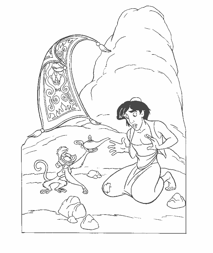 Aladdin et Jasmine en balade sur le tapis volant Aladdin et Jasmine en balade sur le tapis volant