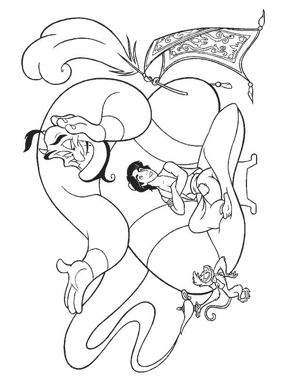 Aladdin et Jasmine dans un décor d'Orient