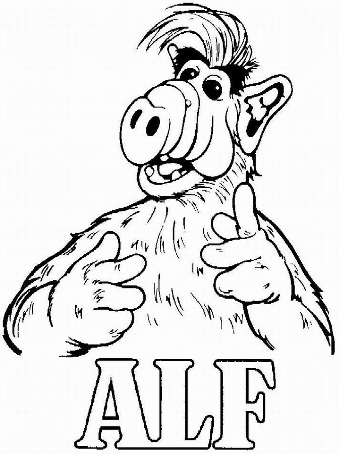 ALF en train de jouer avec un ballon dans un décor ludique