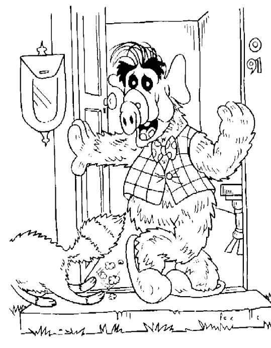 Alf en pleine action avec un goûter joyeux dans son salon