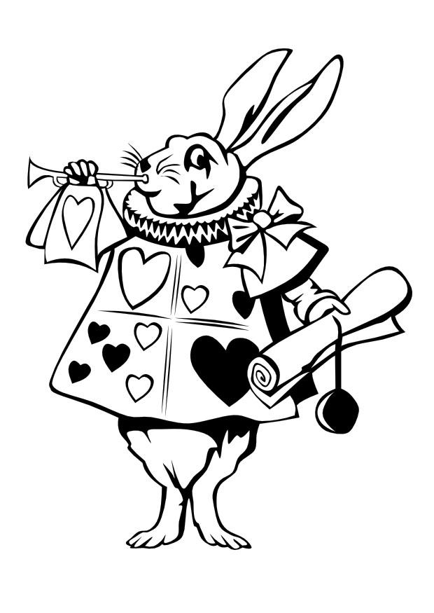 Coloriage d'Alice au Pays des Merveilles avec le Chapelier fou et le Lièvre de Mars