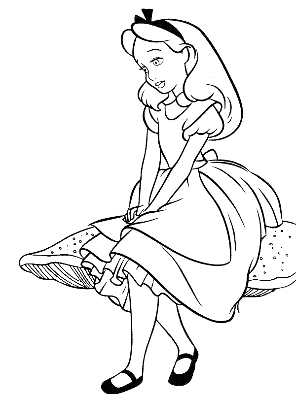 Alice au pays des merveilles avec le Lapin Blanc dans un décor onirique