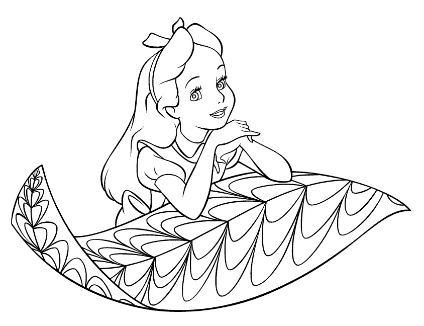 Alice et le Chapelier fou lors d'un tea party dans le jardin