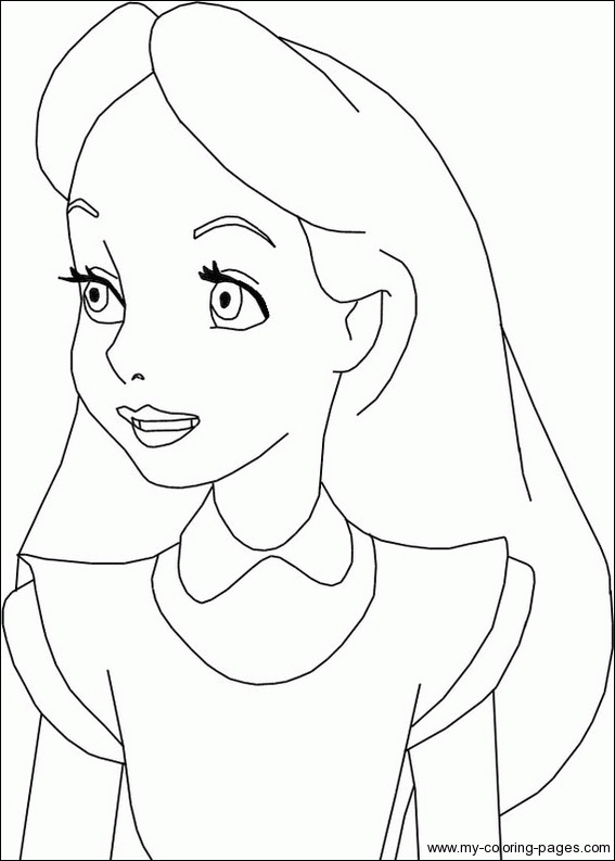 Coloriage d'Alice au pays des merveilles avec le Chapelier fou et le Lièvre de Mars