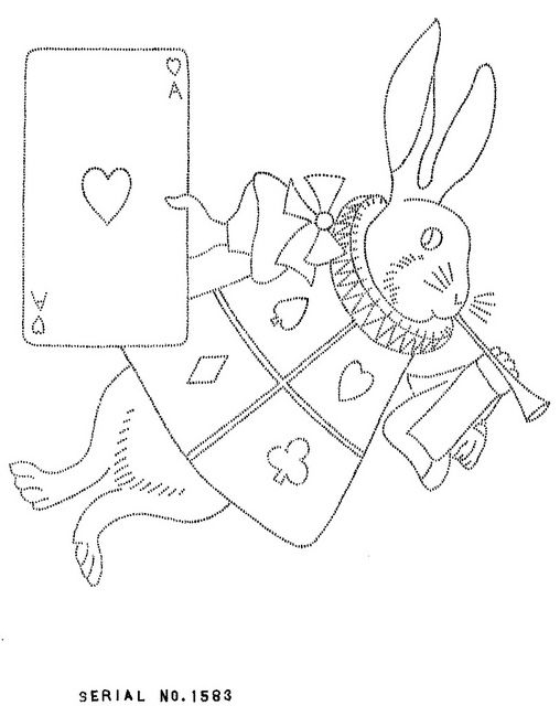 Coloriage d'Alice au pays des merveilles avec des personnages au milieu d'un décor imaginatif