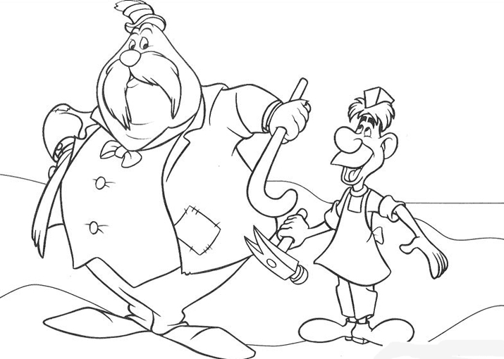 Coloriage d'Alice au Pays des Merveilles dans un jardin fleuri
