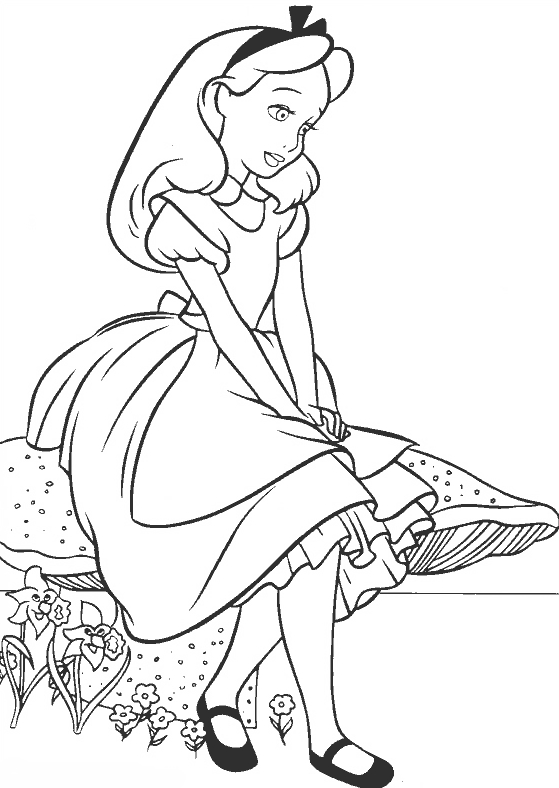 Alice et le Chapelier fou lors d'une tea party dans le jardin