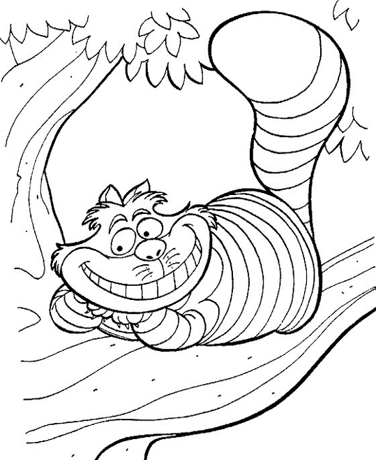 Coloriage d'Alice au Pays des Merveilles avec le Lapin Blanc et la Fleur