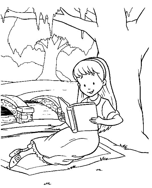 Alice au pays des merveilles entourée de personnages fantastiques