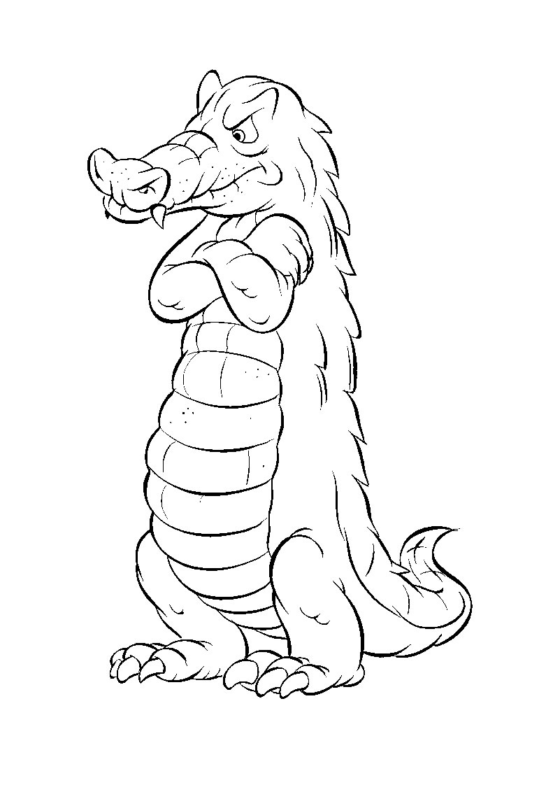 Coloriage d'un alligator sur fond aquatique Coloriage d'un alligator sur fond aquatique
