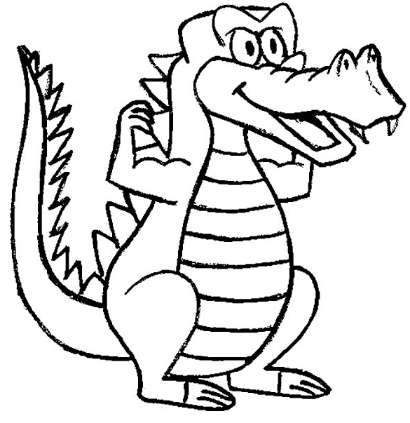 Un alligator sur fond de nature en pleine activité