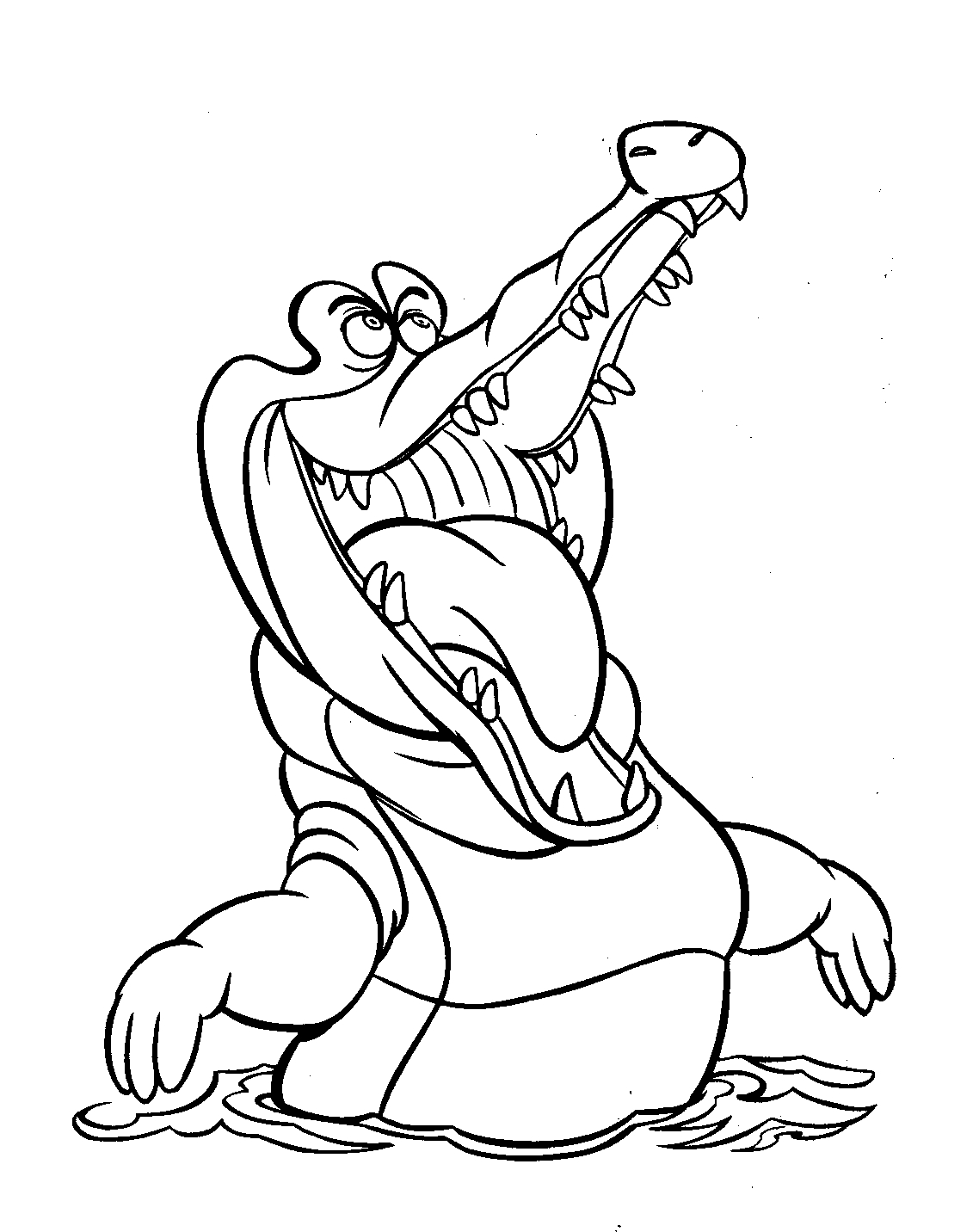 Coloriage d'un alligator dans son habitat naturel