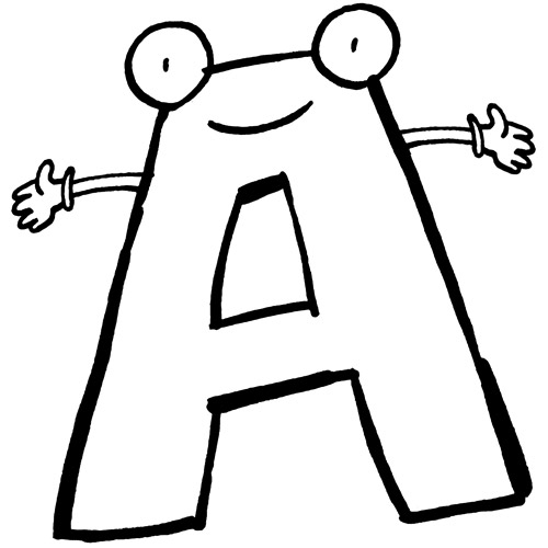 Coloriage de l'alphabet avec des lettres stylisées et des motifs variés