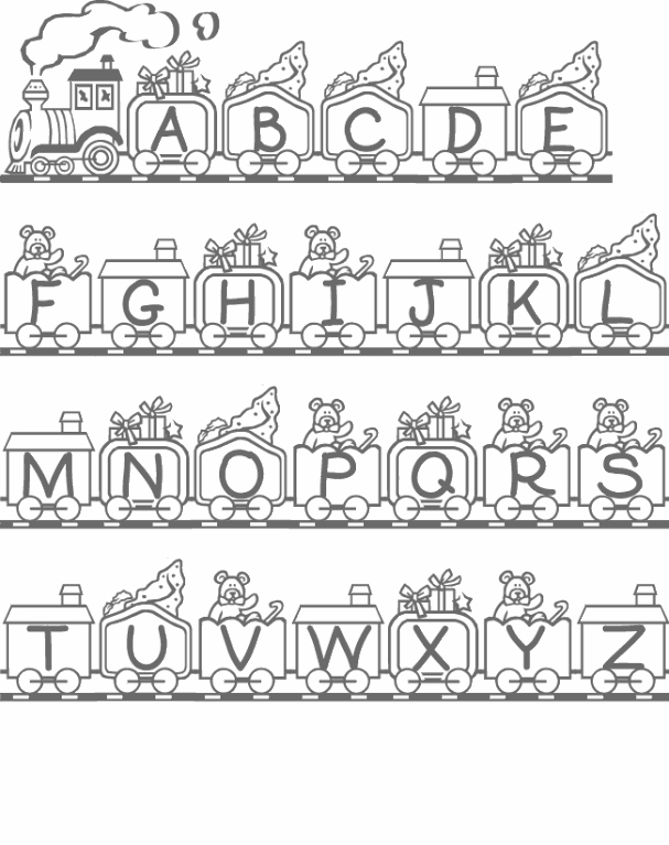 Coloriage de l'alphabet avec des lettres à colorier