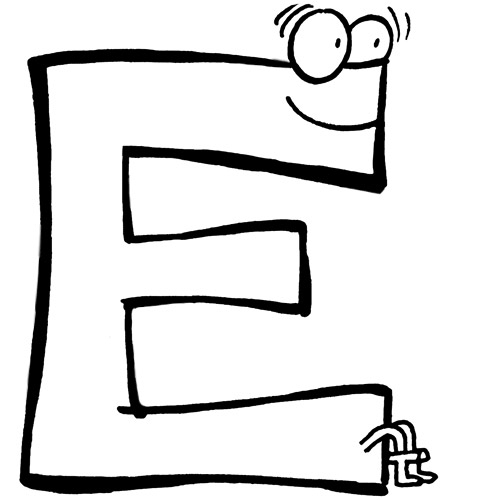 Coloriage de l'alphabet avec lettres stylisées et éléments décoratifs