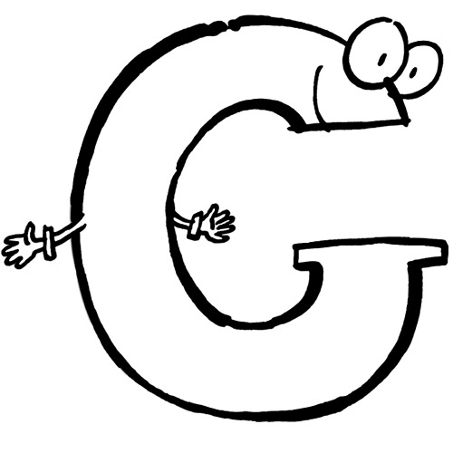 Coloriage de l'alphabet avec des lettres amusantes et décoratives
