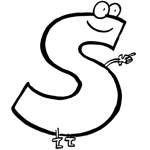 Coloriage de l'alphabet illustré avec des lettres décoratives