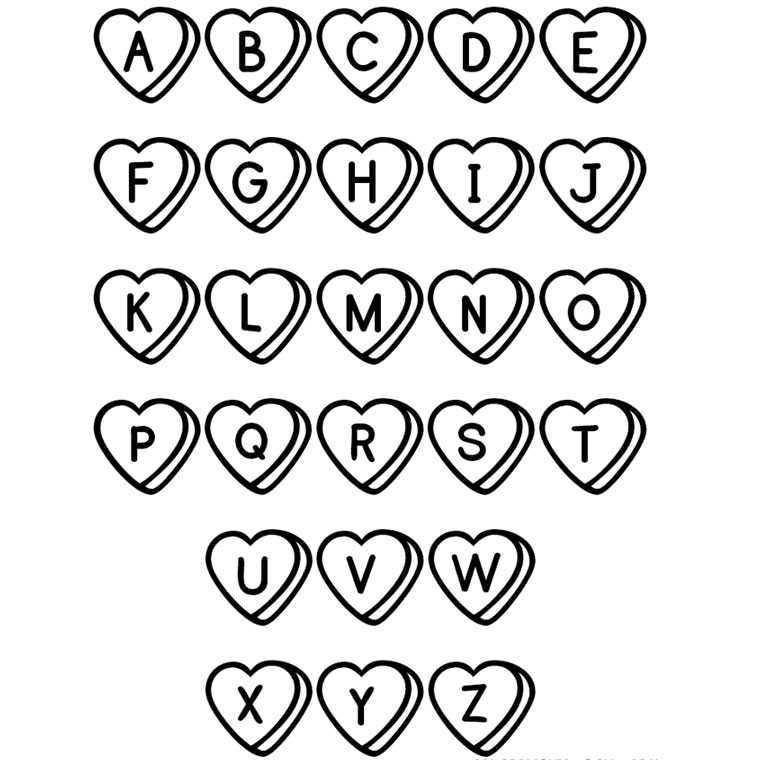 Coloriage de l'alphabet en lettres stylisées et décoratives