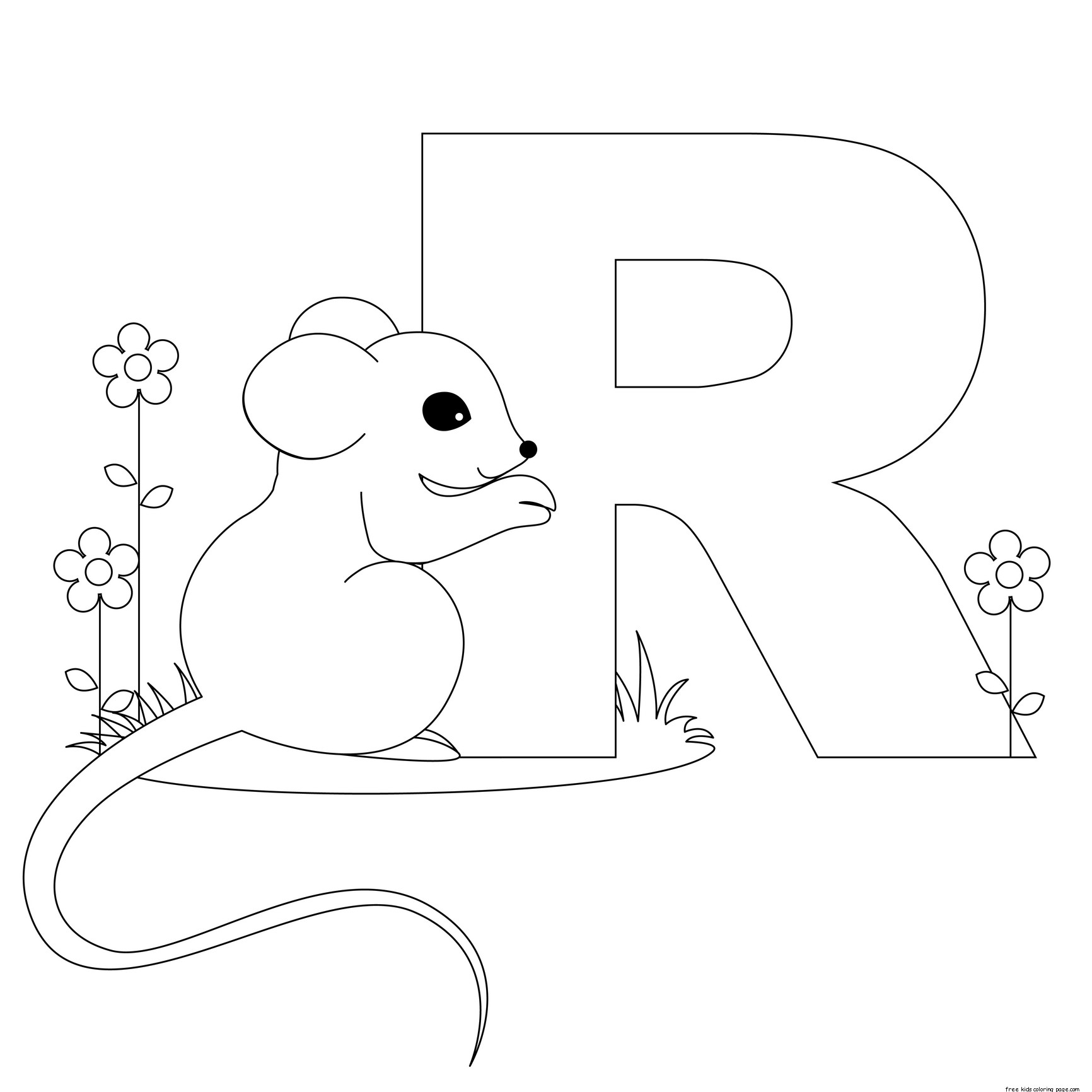 Coloriage de l'alphabet avec des lettres amusantes et des éléments décoratifs