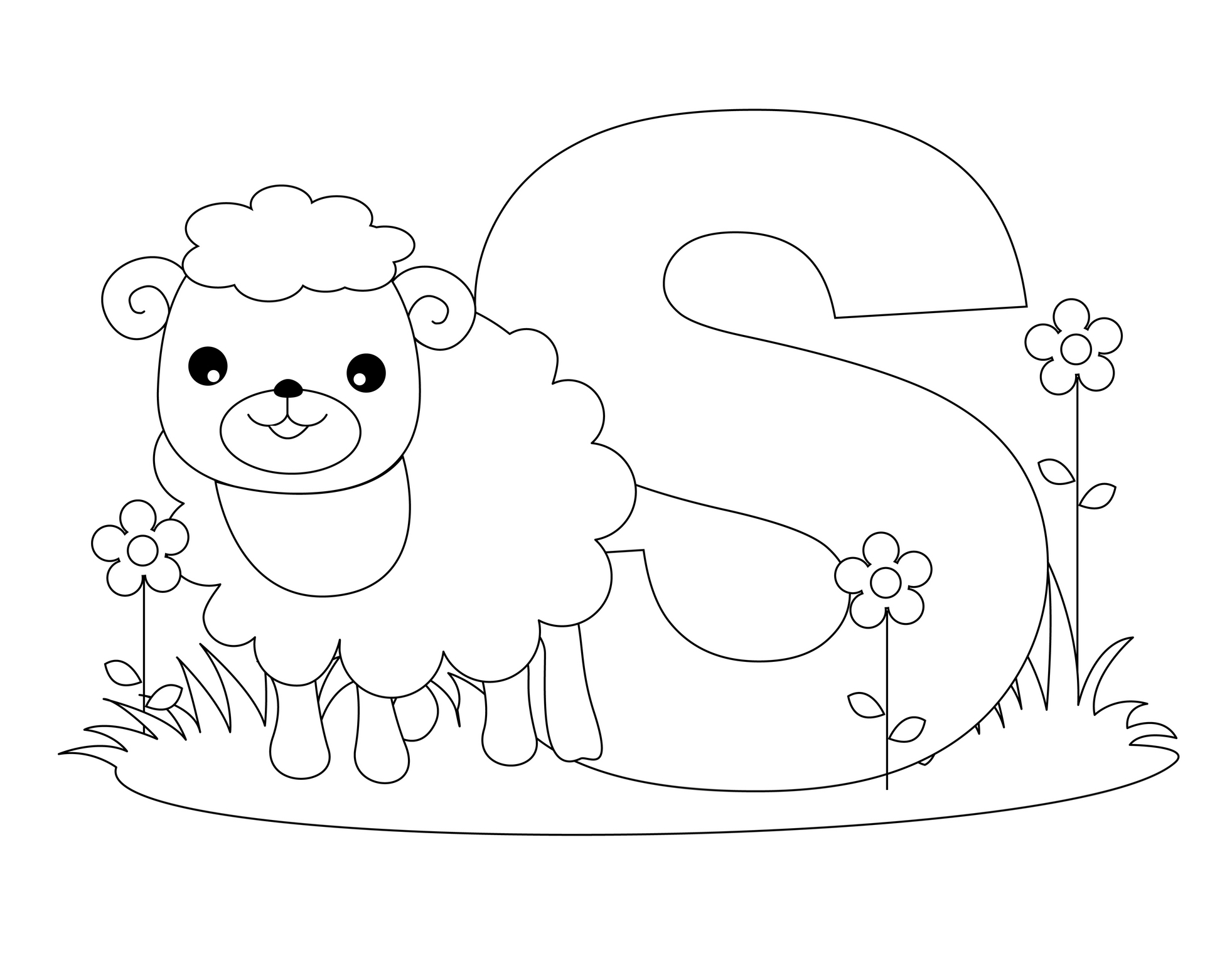 Coloriage de l'alphabet avec des lettres illustrées et des motifs ludiques
