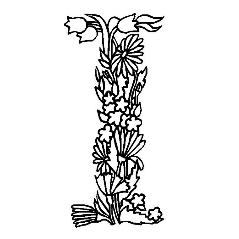Coloriage de l'alphabet avec des lettres stylisées et des éléments ludiques