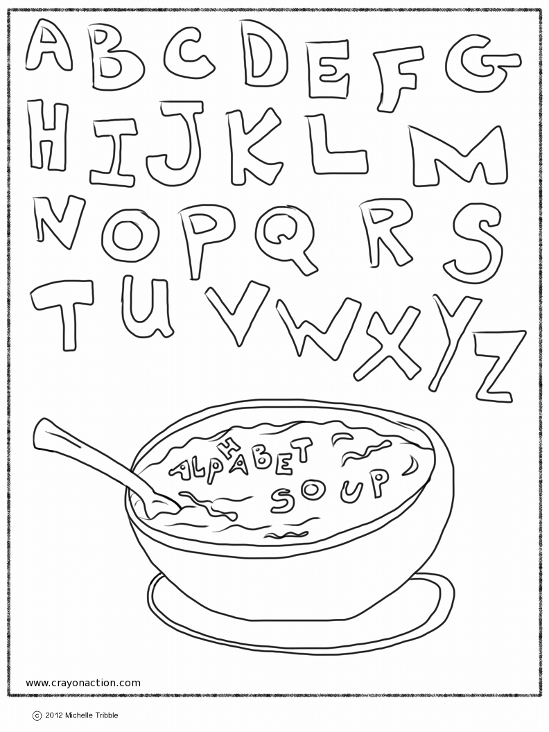 Coloriage de l'alphabet avec lettres décoratives