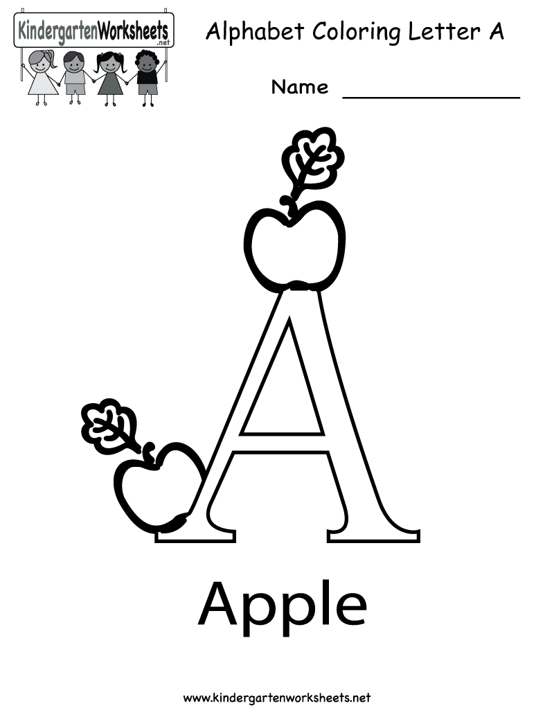 Coloriage de l'alphabet avec des lettres décorées et des illustrations ludiques