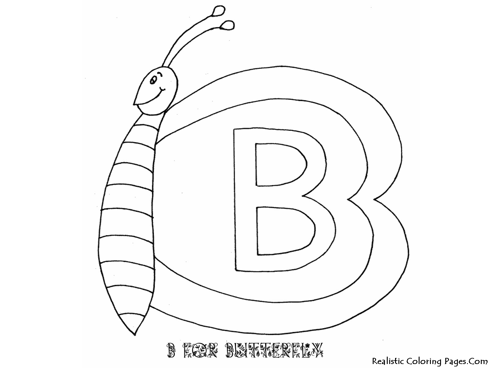 Coloriage de l'alphabet avec des lettres stylisées et illustrations ludiques