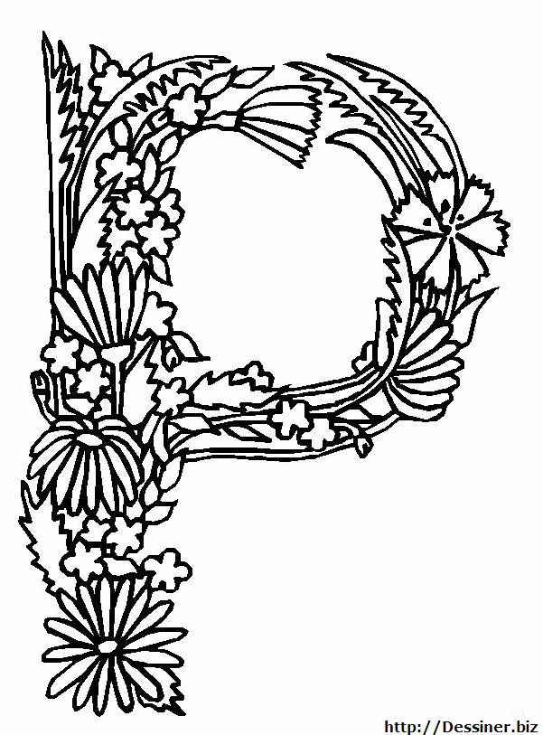 Coloriage d'un alphabet illustré avec des éléments ludiques