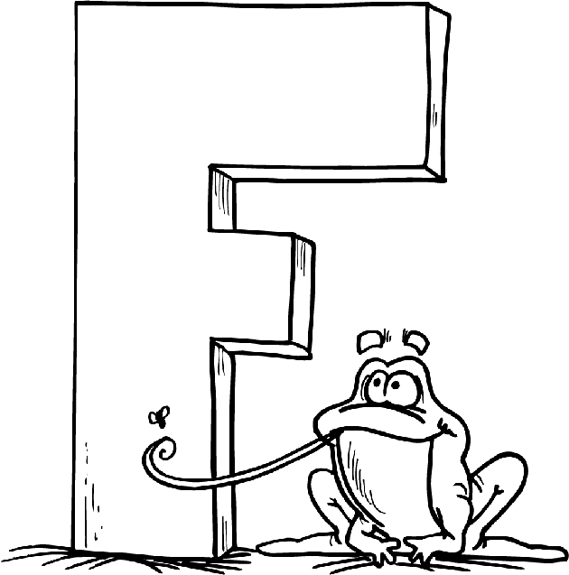 Coloriage de l'alphabet avec des lettres stylisées et des illustrations ludiques