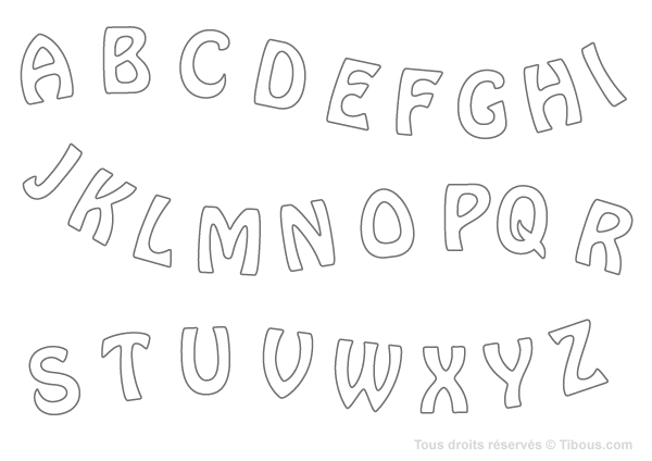Coloriage de l'alphabet avec des lettres animées et des décorations ludiques