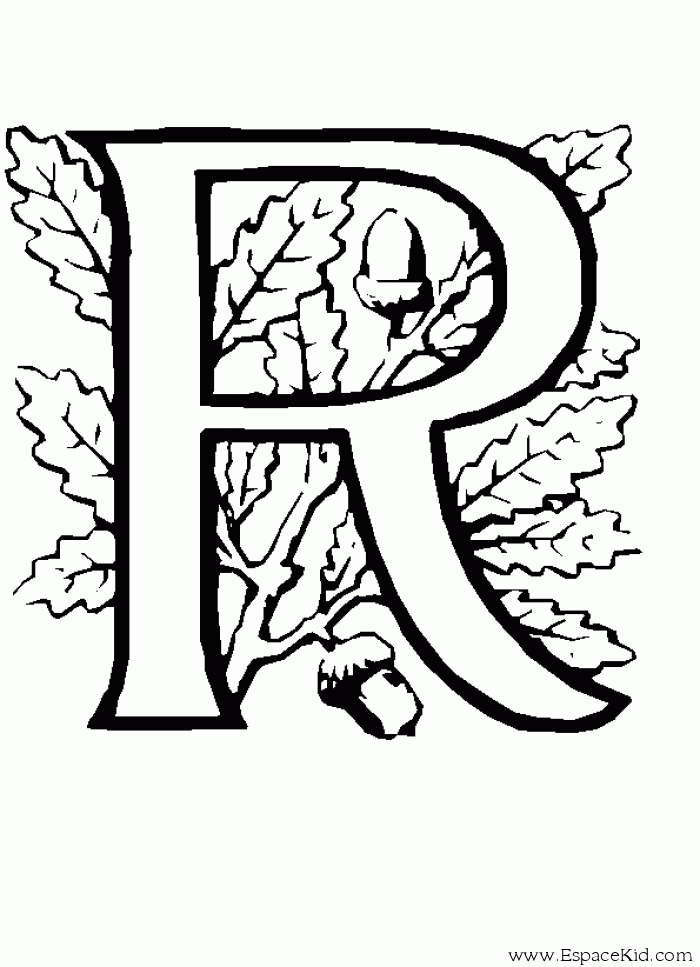 Coloriage de l'alphabet avec des lettres décorées