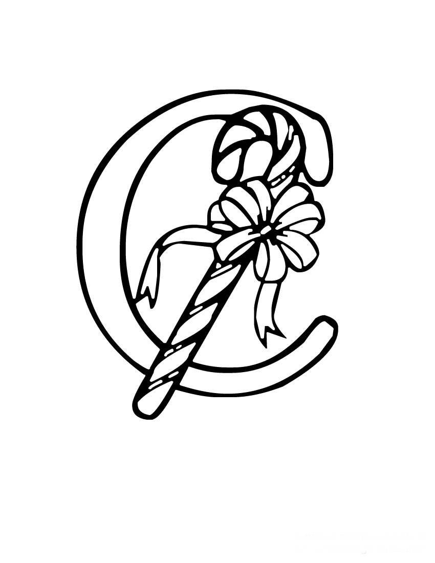 Coloriage de lettres de l'alphabet entourées de motifs ludiques