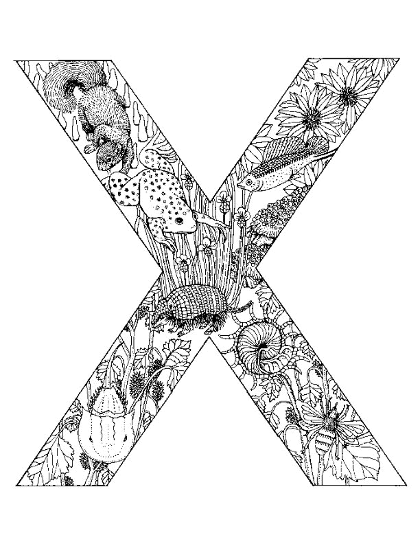 Coloriage de l'alphabet avec des lettres enjouées et des éléments ludiques