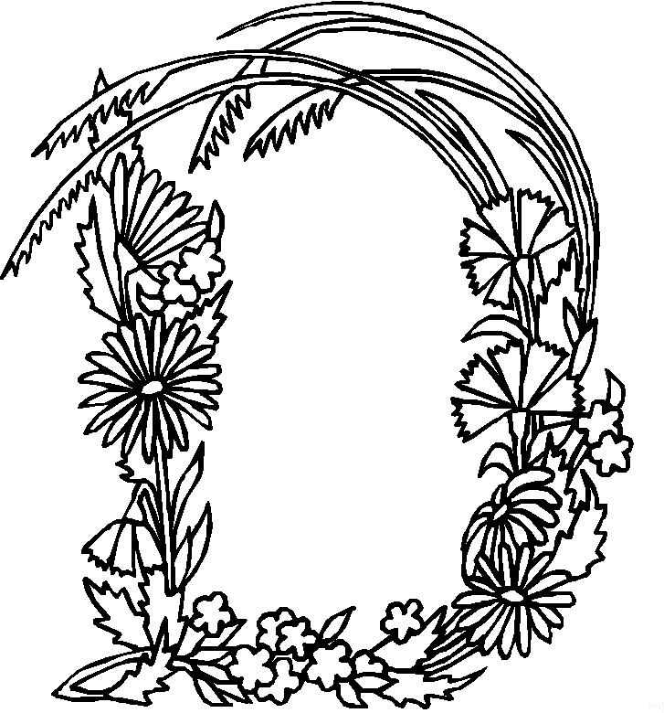 Coloriage de lettres de l'alphabet avec motifs variés